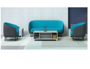 sofa 5places bleu et noir